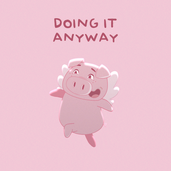 Skipping Flying Pig GIF by PositivelyPigasus