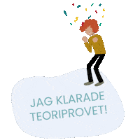 Korkortsboken yay str i made it kor Sticker