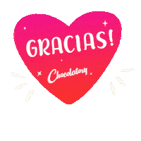 Heart Thank You Sticker by Chocolatory Argentina