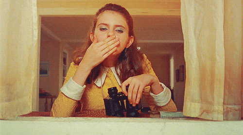 wes anderson kiss GIF