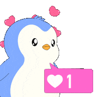 Heart Love Sticker by Pudgy Penguins