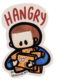 Hungry Stranger Things Sticker
