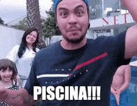 calor piscina GIF by Luccas Neto