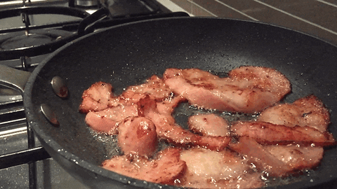 bacon sizzle GIF