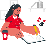 Girl Study Sticker by Imaginie