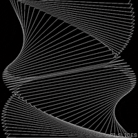 pislices loop 3d trippy black and white GIF