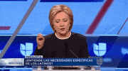 hillary clinton democratic debate 2016 GIF by Univision Noticias