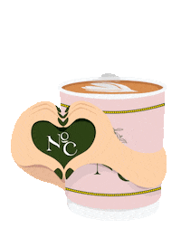 NumberC_ hot coffee cafe nails Sticker