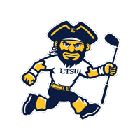 Blue And Gold Golf Sticker by ETSU