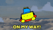 Flying On My Way GIF by The Squibbles