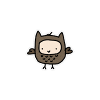 aidendawson cartoon bird fly owl Sticker