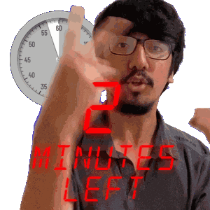 2 Minutes Sticker