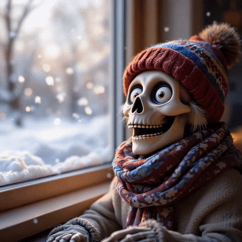 chukels happy snow surprise joyful GIF