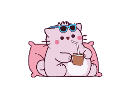 Cat Chilling Sticker by Pembe
