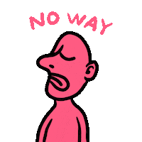 No Way Cartoon Sticker by Darién Sánchez