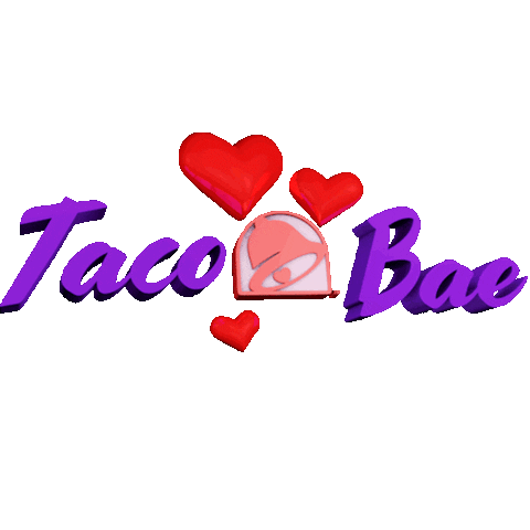 I Love You Hearts Sticker by Taco Bell