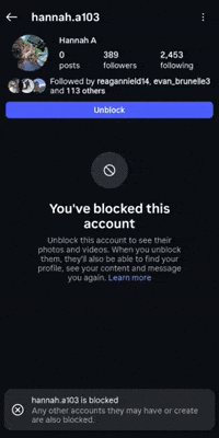 Blocked Hannah GIF