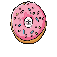 Pink Donut Sticker by Minnesota Lottery