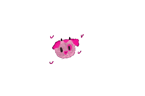 Pink Pig Sticker by BVK Students Hannover