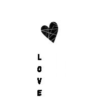 throughchristinaseyes love heart love heart black love Sticker