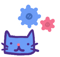 Cat Love Sticker by Eledraws (Eleonore Bem)