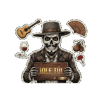 Spanish Skull Sticker