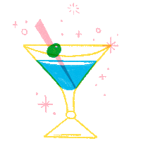 happy hour cocktails Sticker by London Dewey