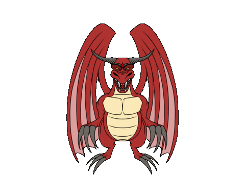 Red Dragon Sticker by Nico