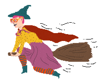 Flying The Witch Sticker by Ezra W. Smith