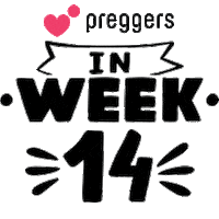 Pregnancy Week 14 Sticker by Preggers