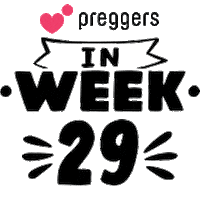 Pregnancy 29 Weeks Sticker by Preggers
