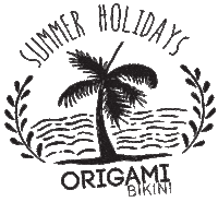 origamibikini summer bikini badge origami Sticker