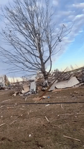 Trail of Destruction Left in Dawson Springs Following Tornado