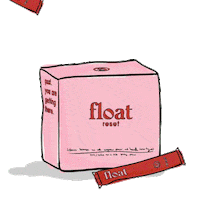 floatbabe pink red falling float Sticker