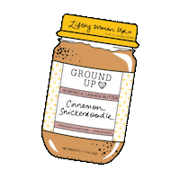 grounduppdx almond butter nut butter snickerdoodle cashew butter Sticker