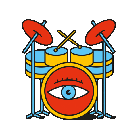 Rock Jamming Sticker by Johan Moorman