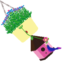 Saruti love nature flowers house Sticker