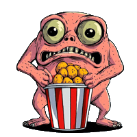 Hungry Nom Nom Sticker by Glooberts