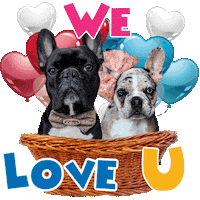 Love You Bulldog Sticker by Pimp Yo Pets