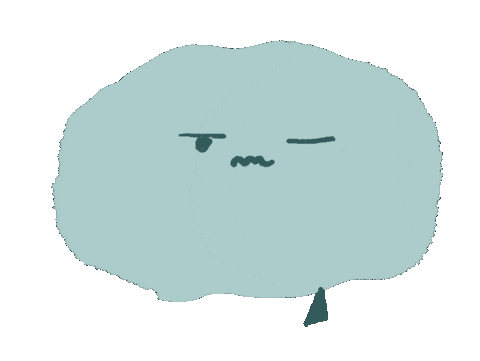 Cloud Raining Sticker by Maria Sann