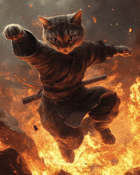 DreamImaginations art cat animal ai GIF