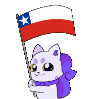 Flag Chile Sticker by Lucky Kat Studios