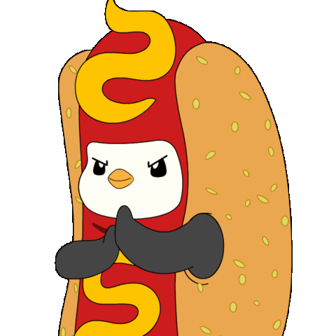 Penguin Partying Sticker by Pudgy Penguins