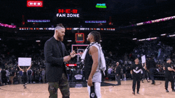 san antonio hug GIF by NBA
