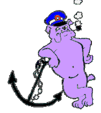 Dog Navy Sticker