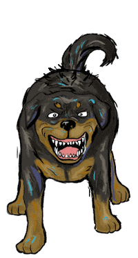 Angry Dog Sticker by Pásalo Chancho