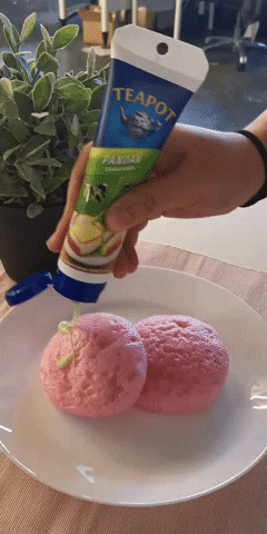 libbeewong giphyupload teapot squeeze tube GIF