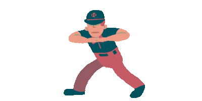 baseball strike out Sticker by Percolate Galactic