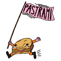 Hungry Flag Sticker by panika.xyz