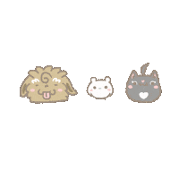 TsaiChueh cat dog bird flowerbear Sticker